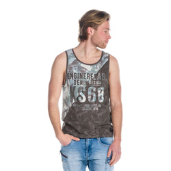 Samarreta sense mànigues estampat camuflatge home gris - Koroshi 1811MS09