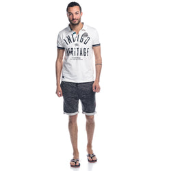 Men's black mottled plush jogging shorts - Koroshi 1811PS100