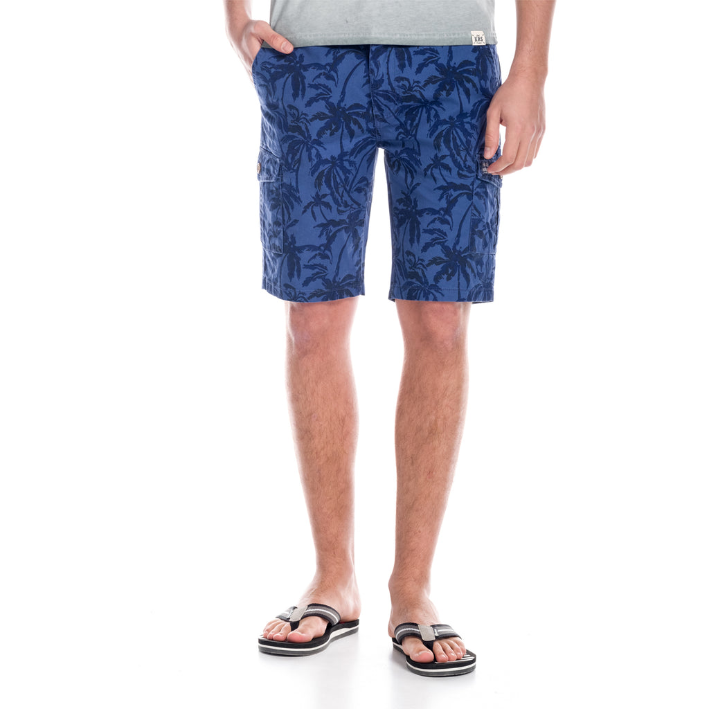 Bermuda càrrec estampat palmeres home blau - Koroshi 1811PS20