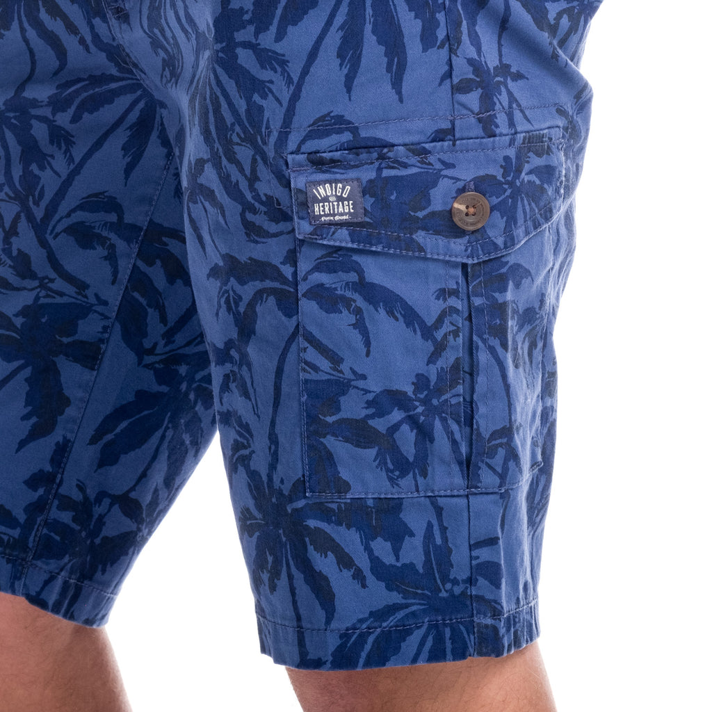 Bermuda càrrec estampat palmeres home blau - Koroshi 1811PS20