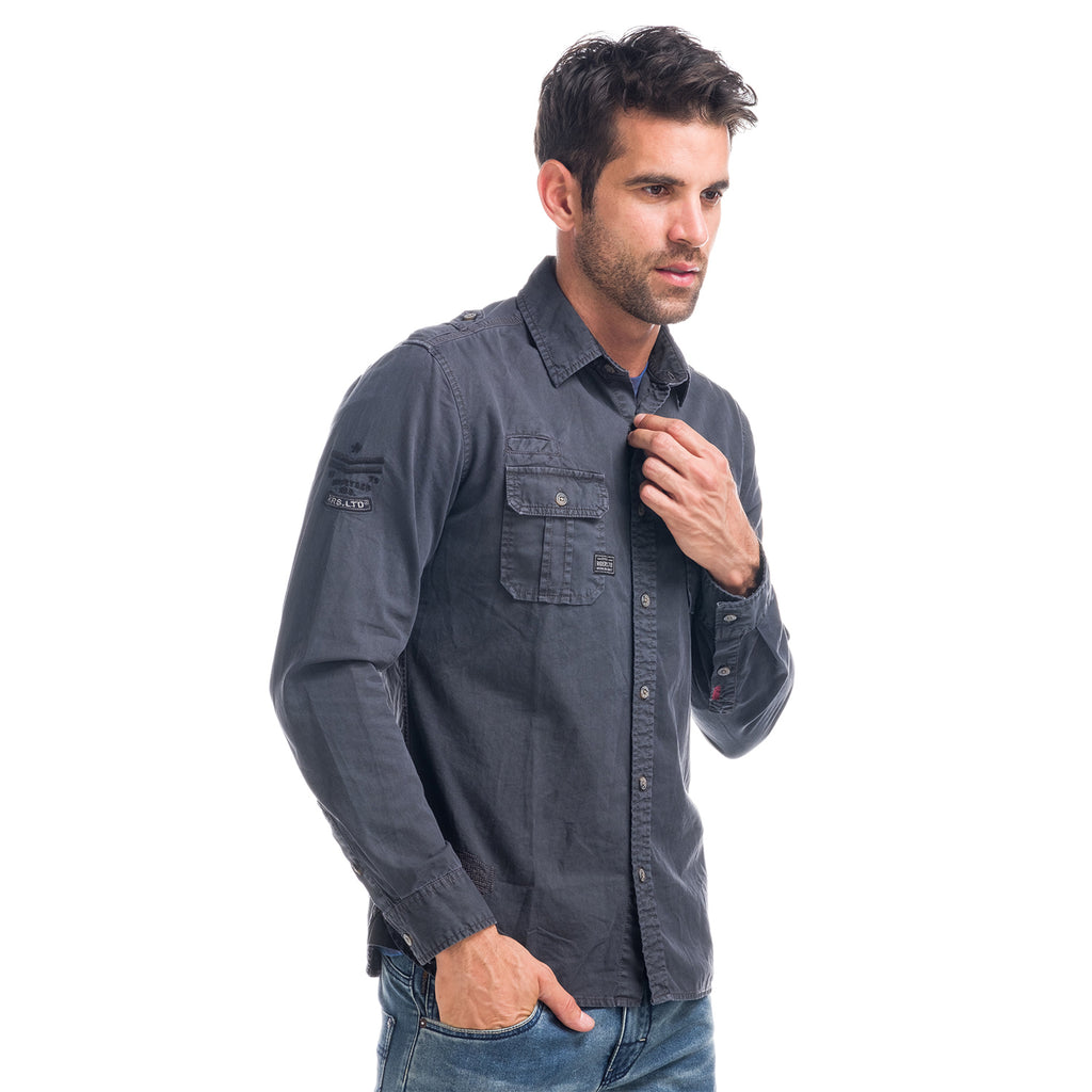 Camicia in cotone con tasche