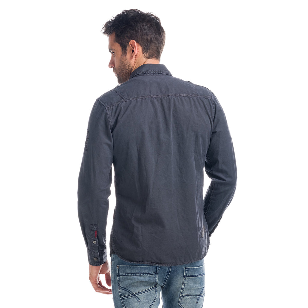 Camicia in cotone con tasche