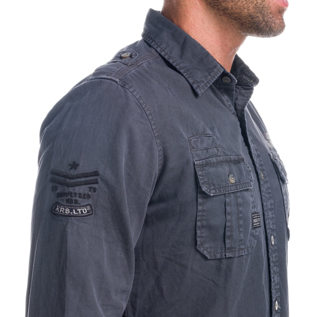 Camicia in cotone con tasche