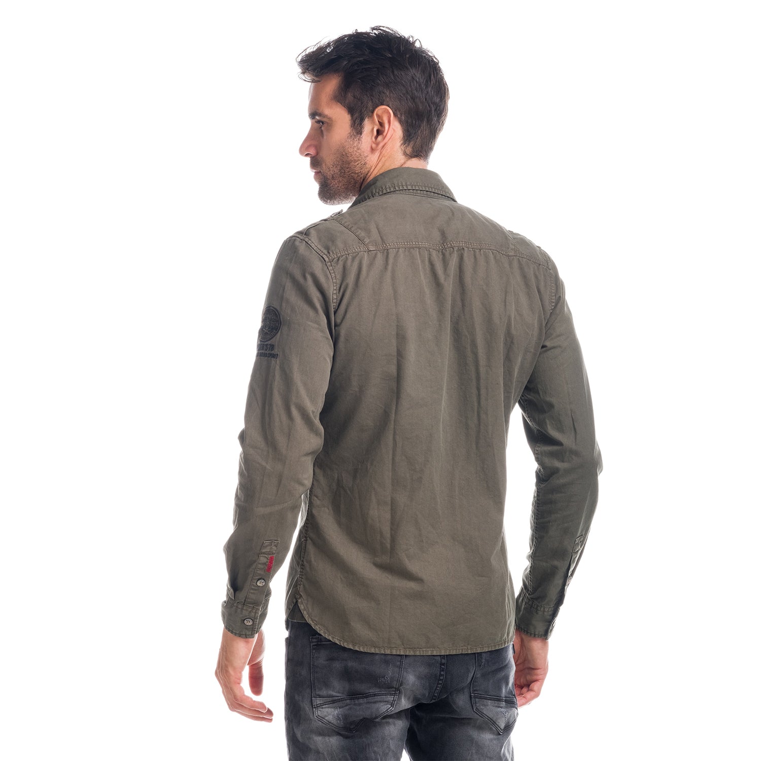 Camicia in cotone con tasche