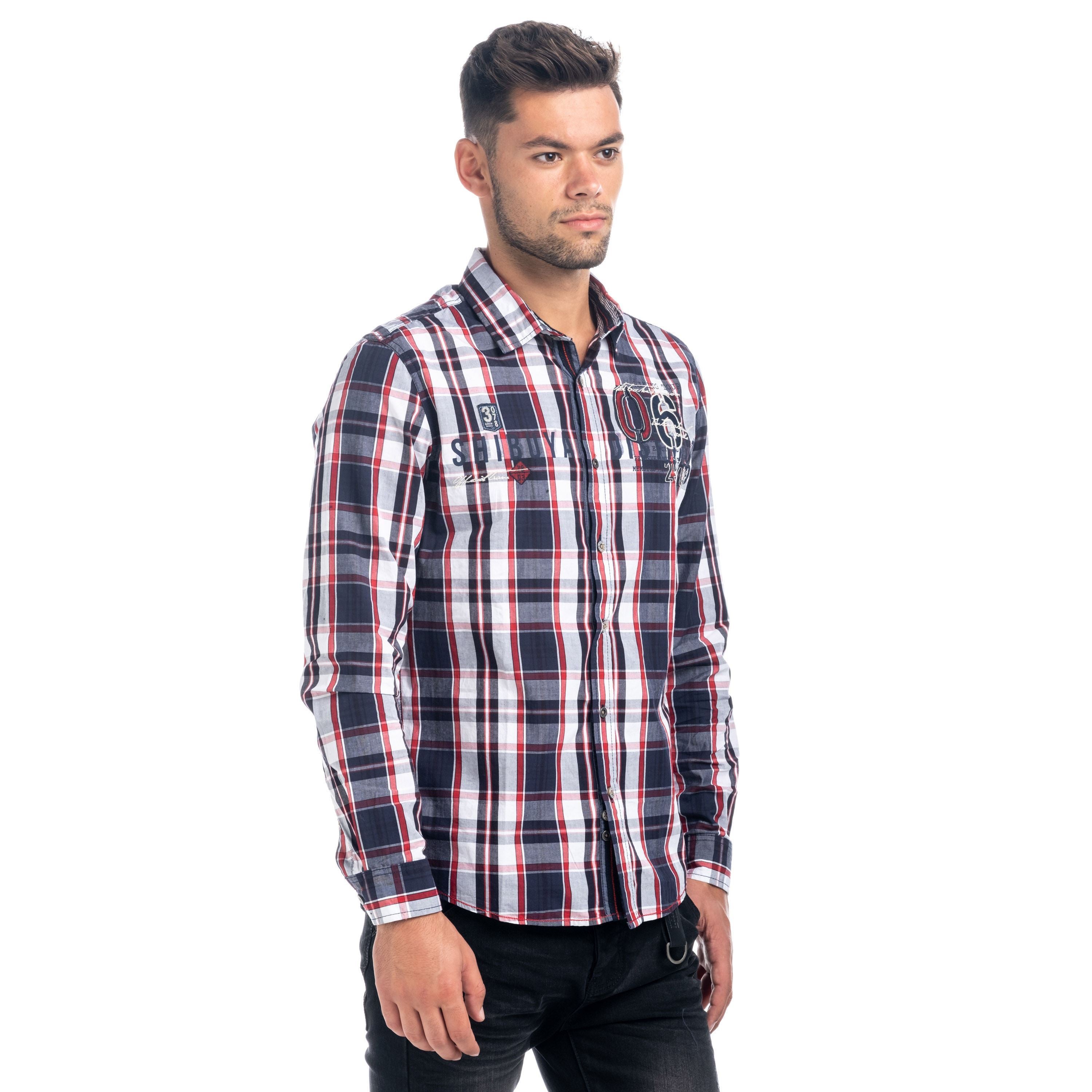 Camicia a quadri a manica lunga