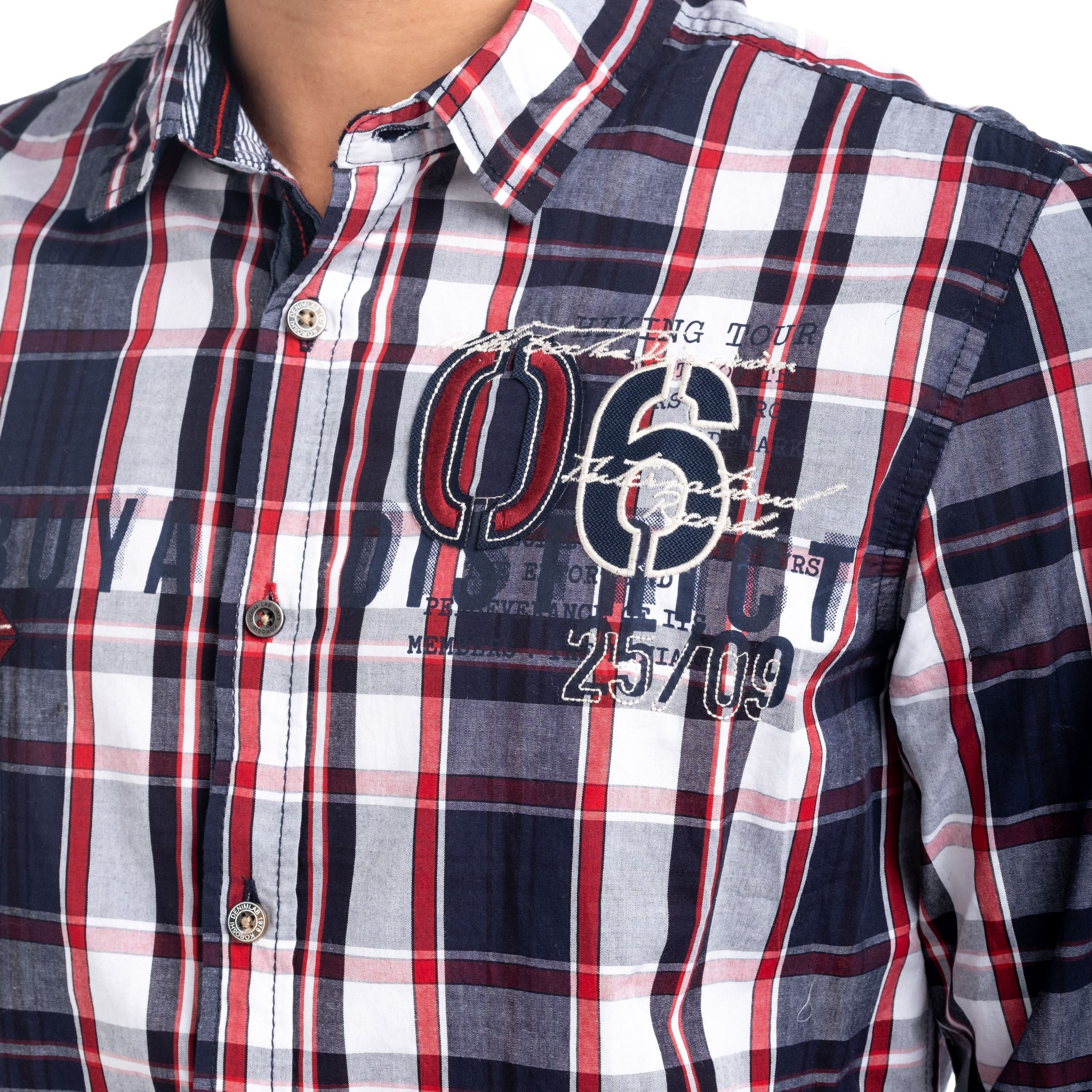 Camicia a quadri a manica lunga