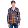 Karo-Übershirt mit Kapuze – OCKER