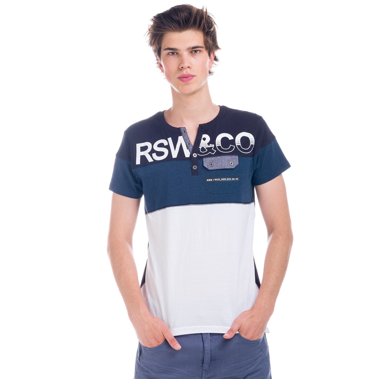 Combined T-shirt with pocket