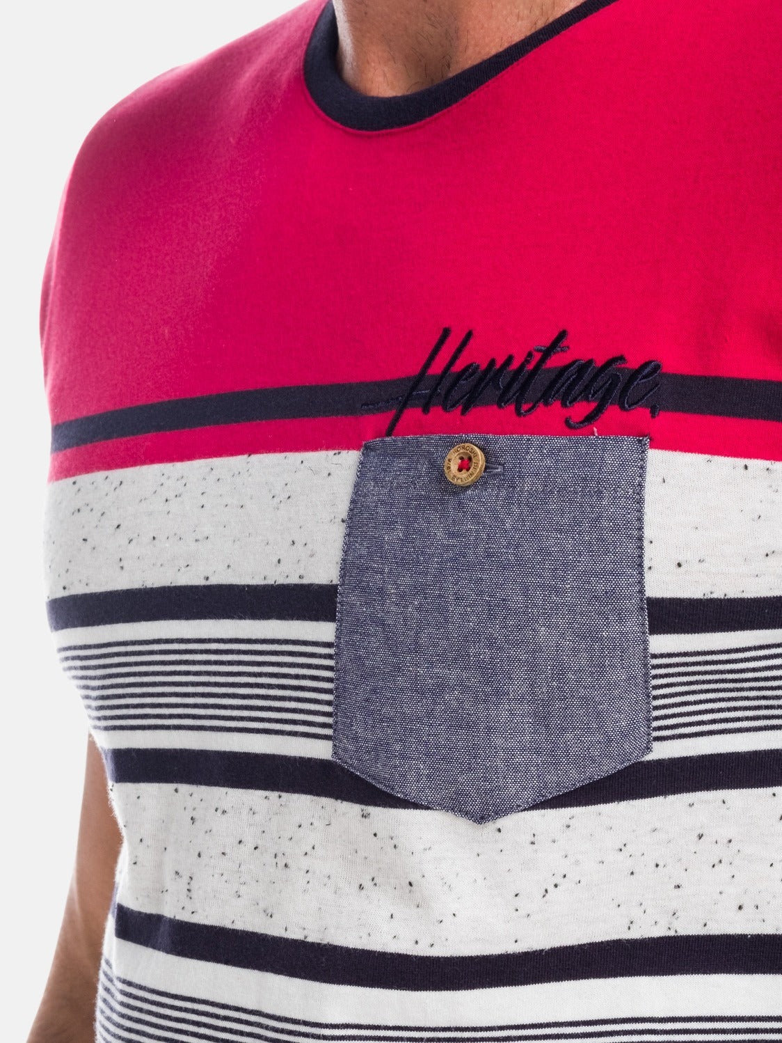 Striped combined t-shirt