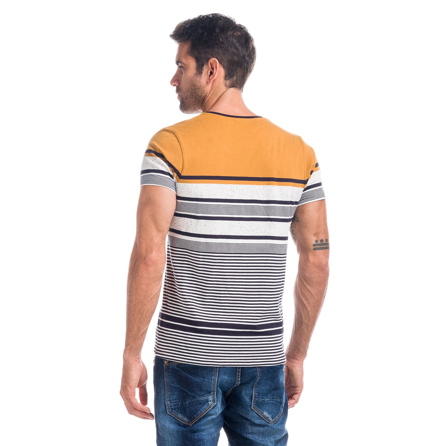 Striped combined t-shirt