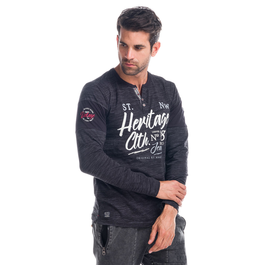 Bedrucktes Langarm-T-Shirt