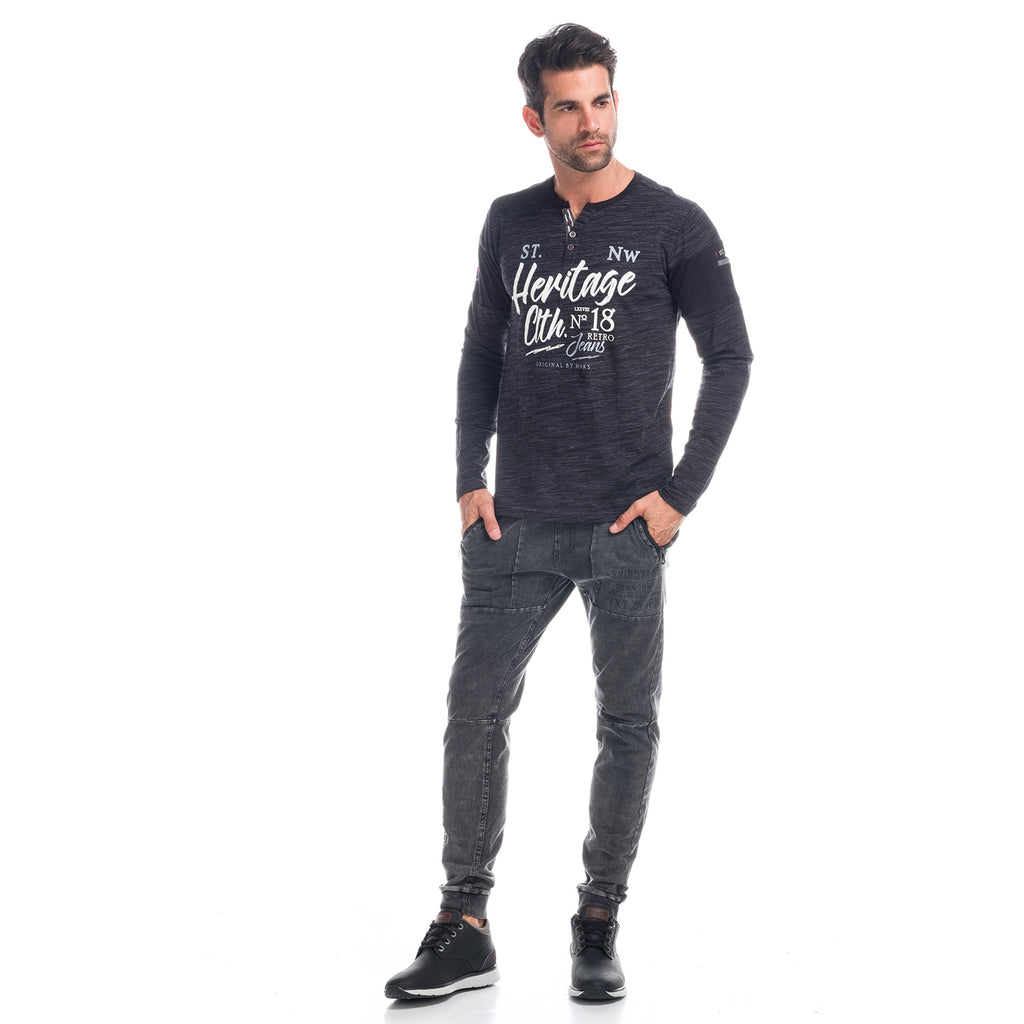 Bedrucktes Langarm-T-Shirt