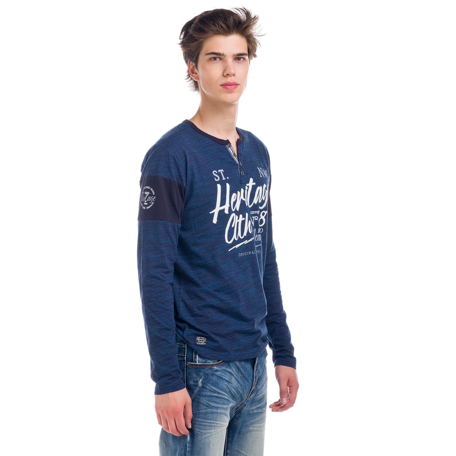 T-shirt stampata a maniche lunghe