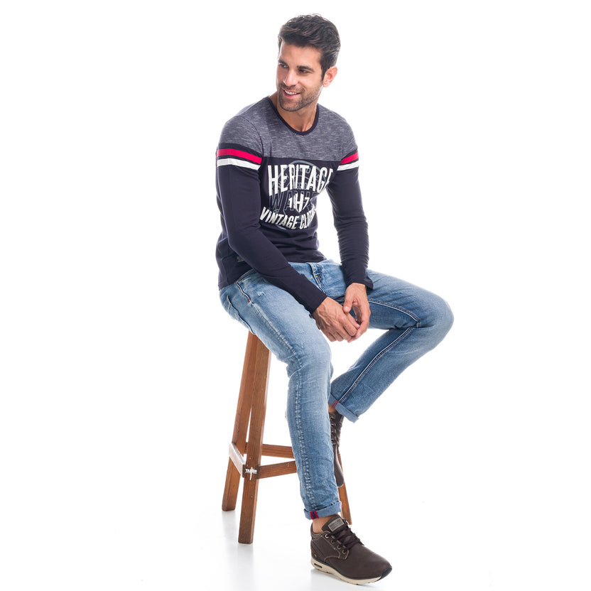 Striped long sleeve t-shirt