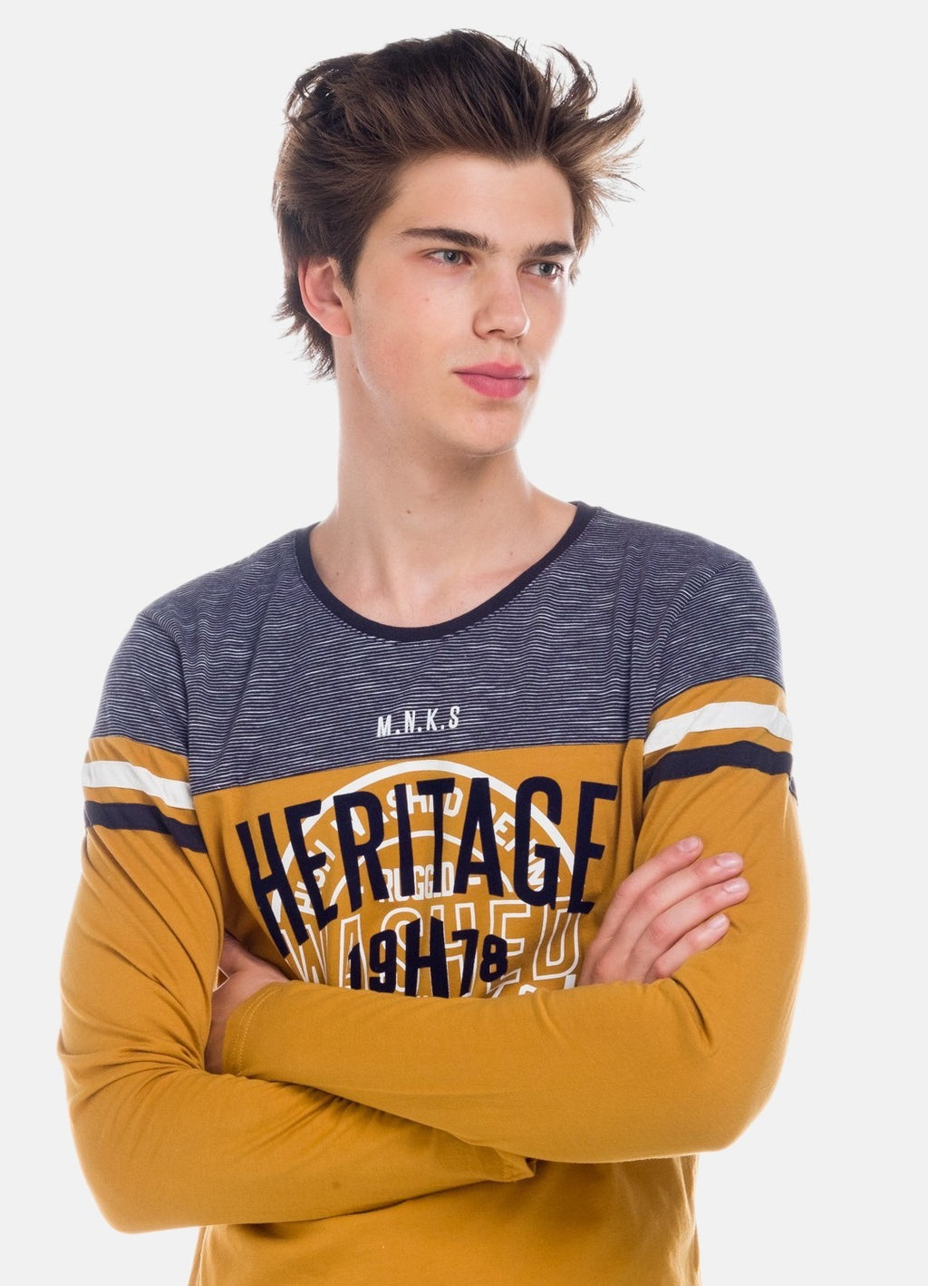 T-shirt rayé à manches longues