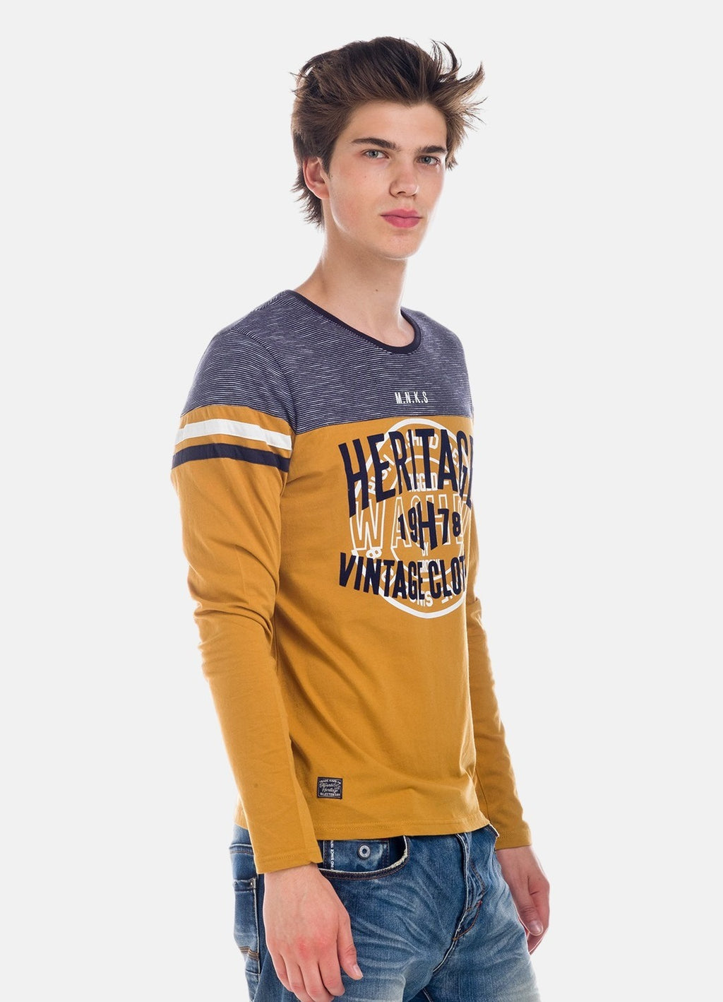 T-shirt rayé à manches longues