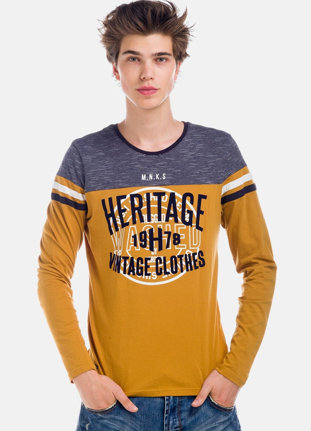 T-shirt rayé à manches longues