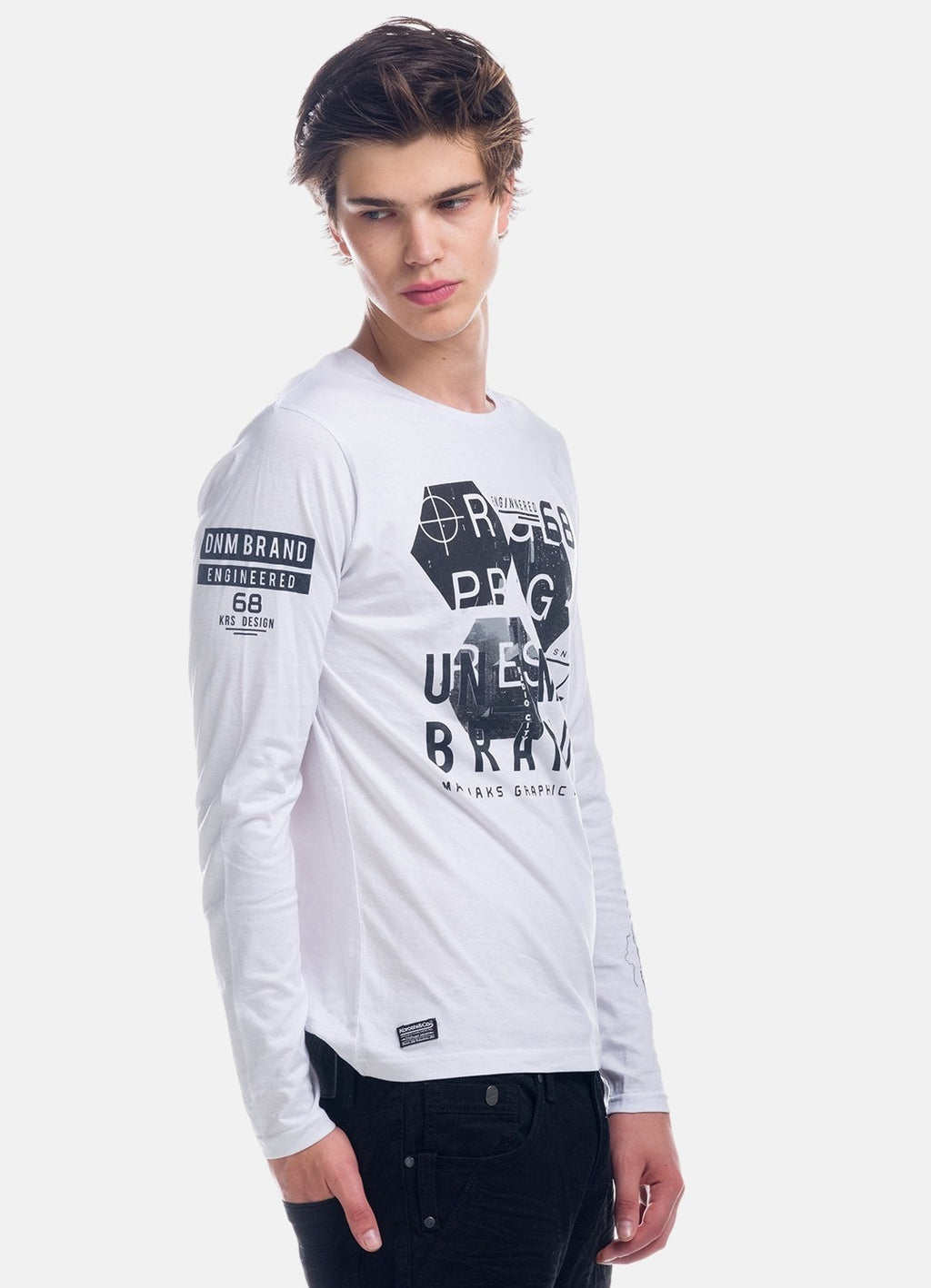 Langärmliges bedrucktes T-Shirt