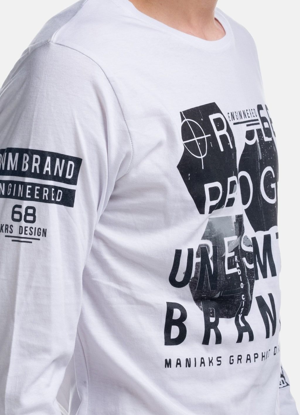 Langärmliges bedrucktes T-Shirt