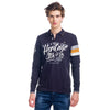 Printed long sleeve polo shirt