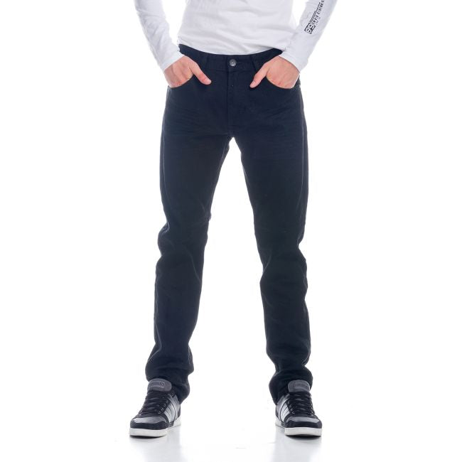 Denim de couleur régulière avec élastique