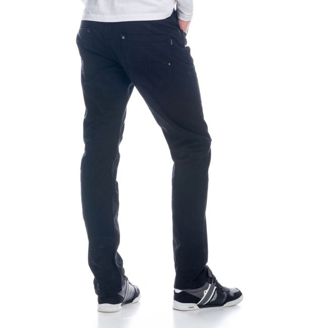 Denim de couleur régulière avec élastique