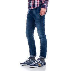 Dunkelblaue Slim-Stretchjeans für Herren – Koroshi 1821PT25