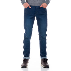 Blau beschichtete Herrenjeans mit elastischem Bund – Koroshi 1821PT37
