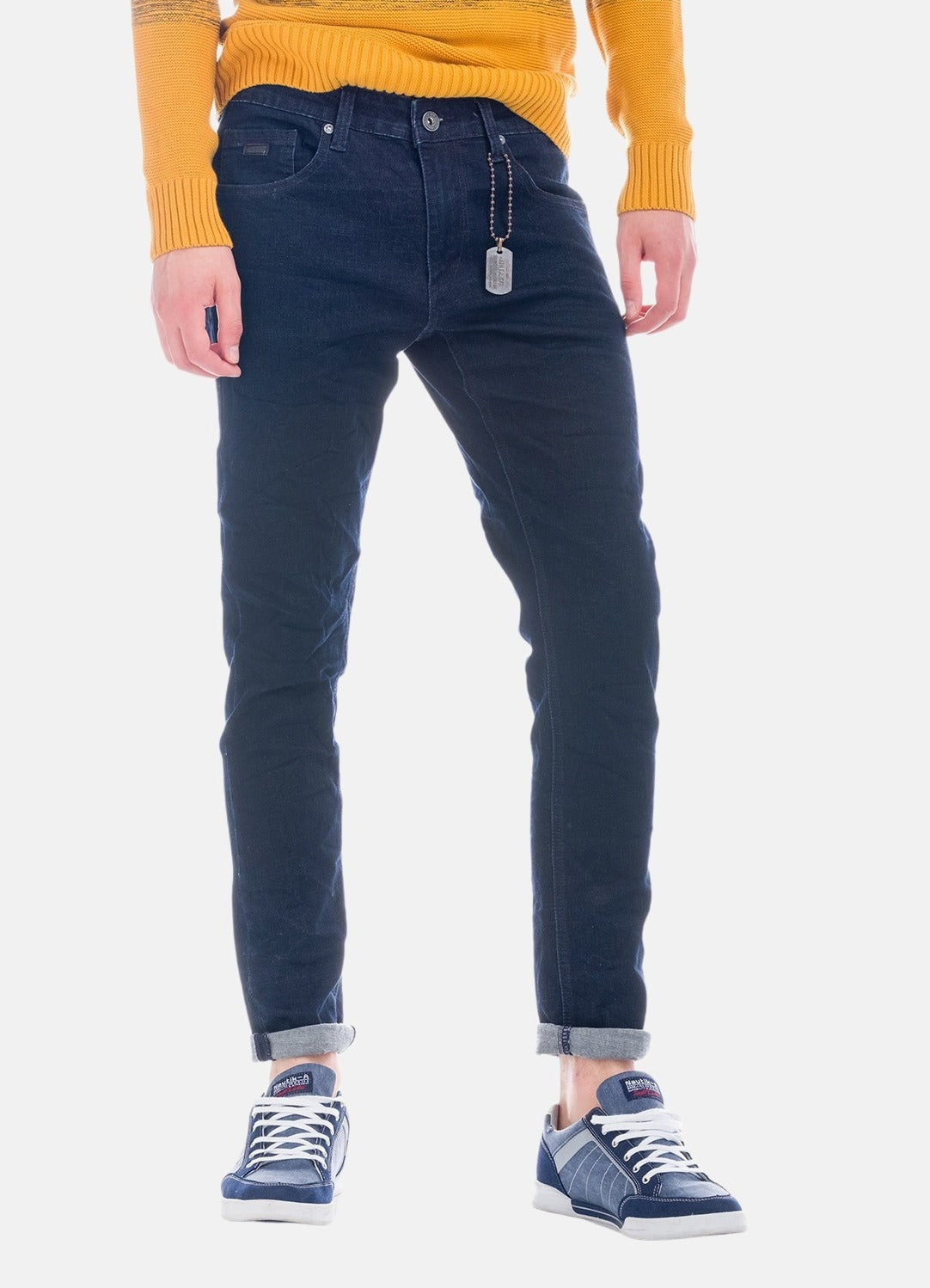 Normale Denim-Jeans mit Gummizug für Herren