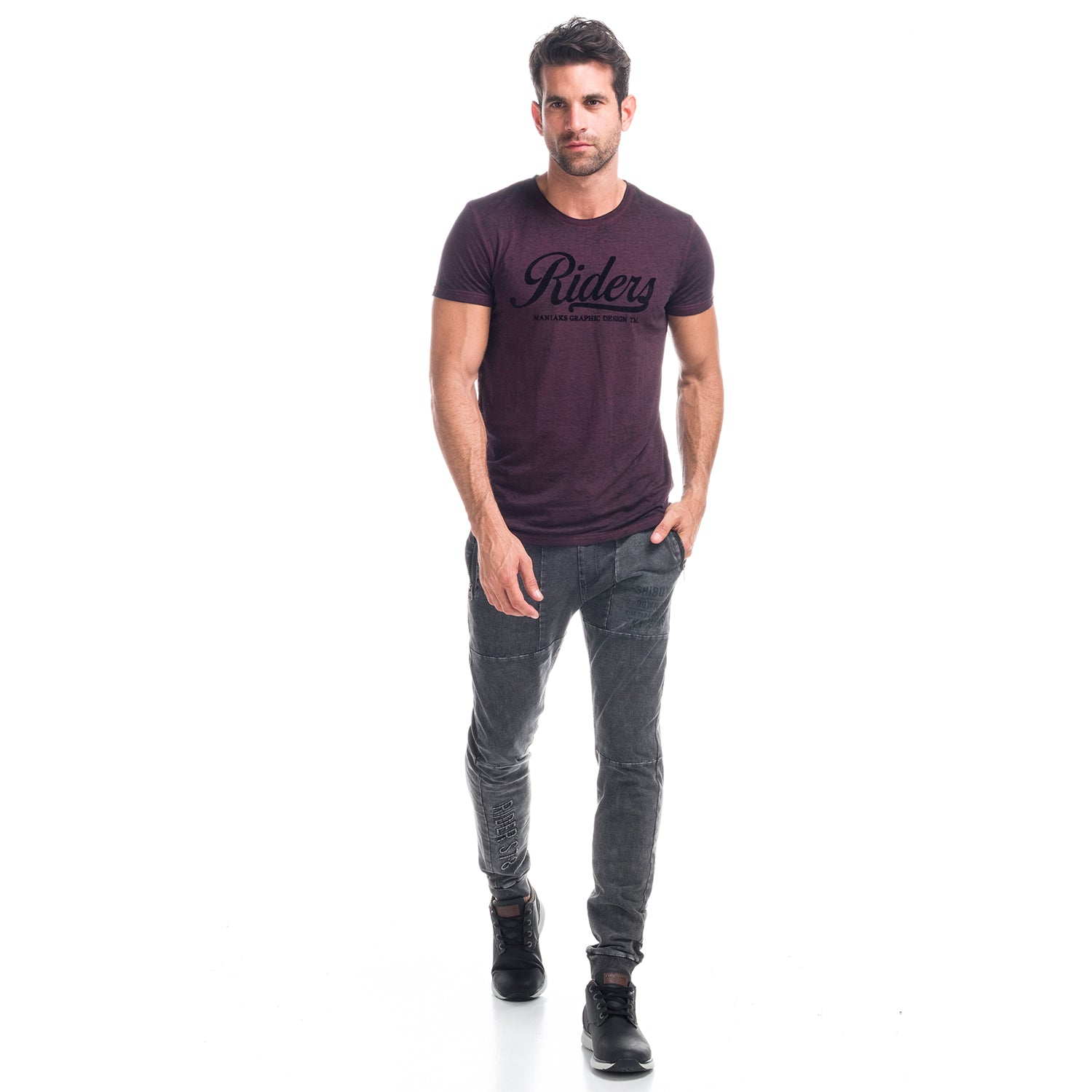 Pantalon de jogging en denim élastique