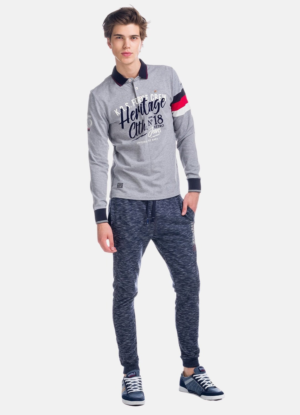 Pantalon jogging jaspeado