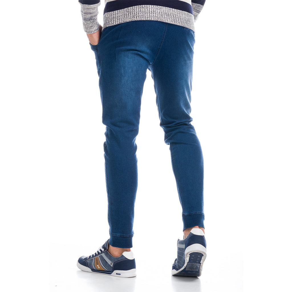 Elastische Jeans-Jogginghose