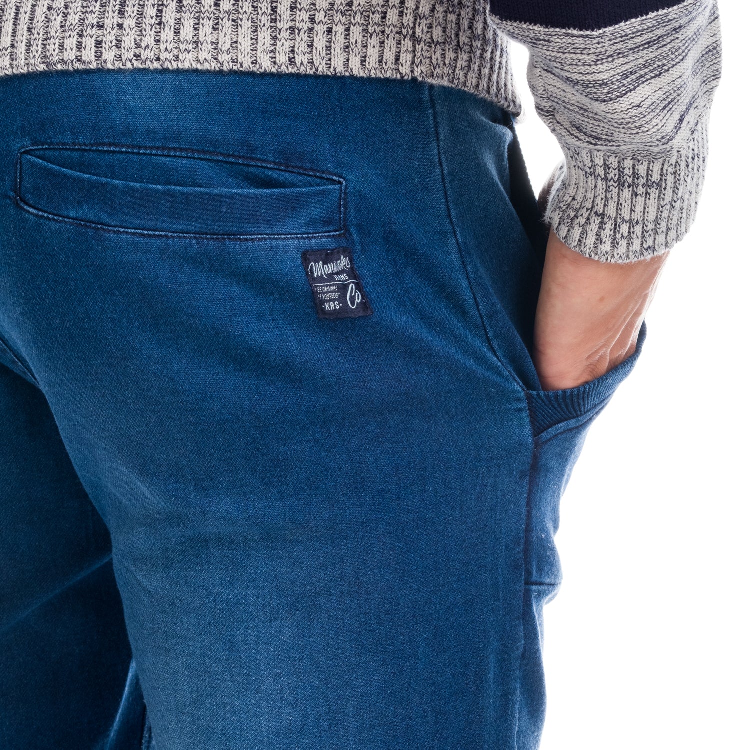 Elastische Jeans-Jogginghose