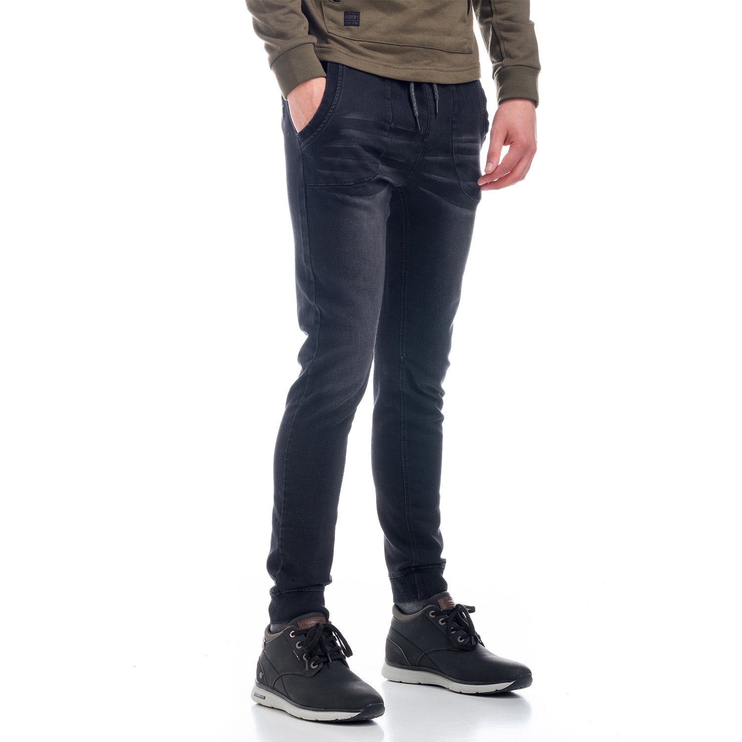 Pantalon jogging denim elastico