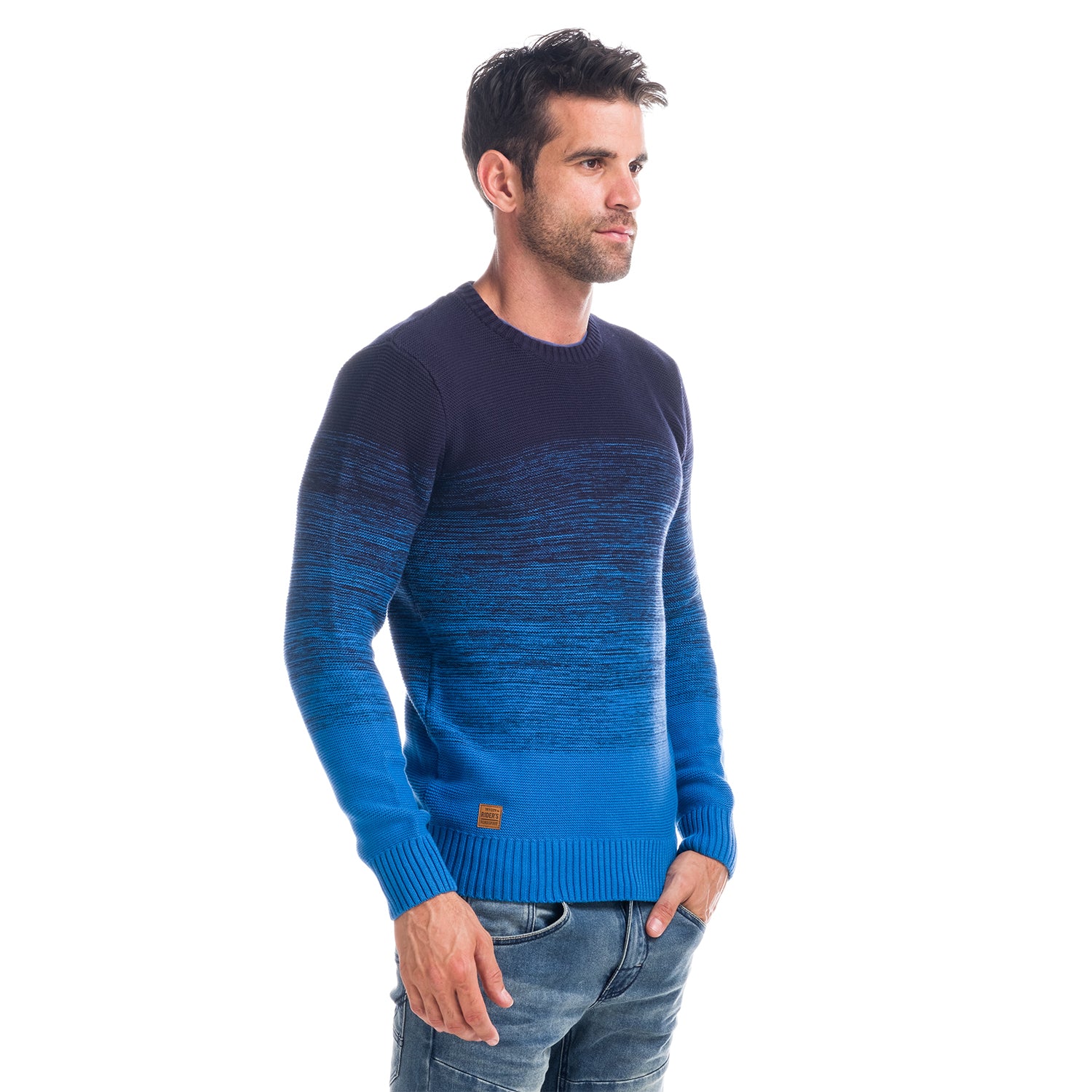 Pull en maille marbrée