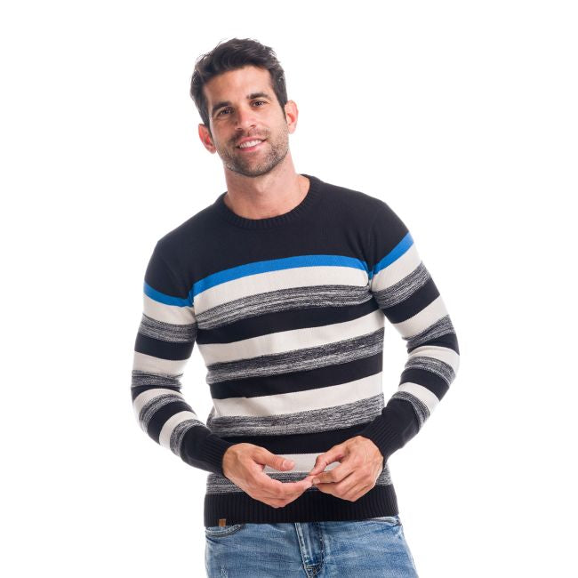 Maglione lavorato a righe