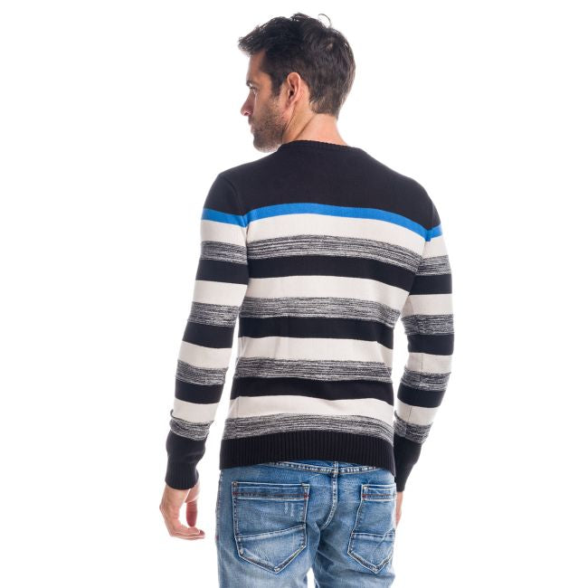 Maglione lavorato a righe