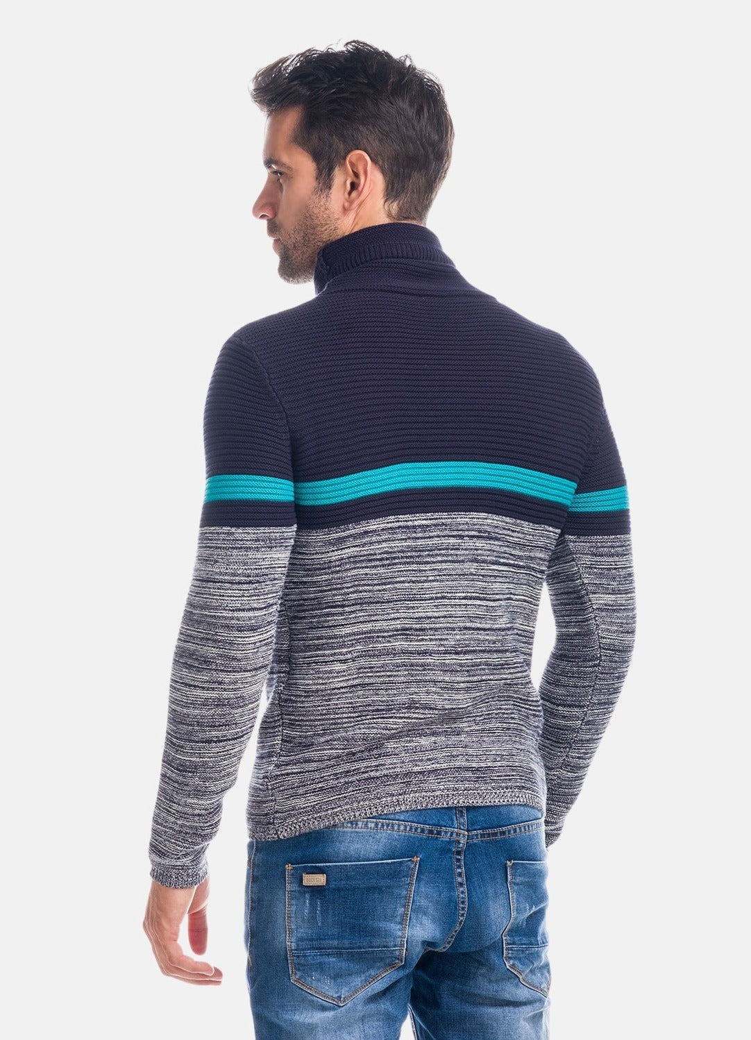 Pull en maille rayée