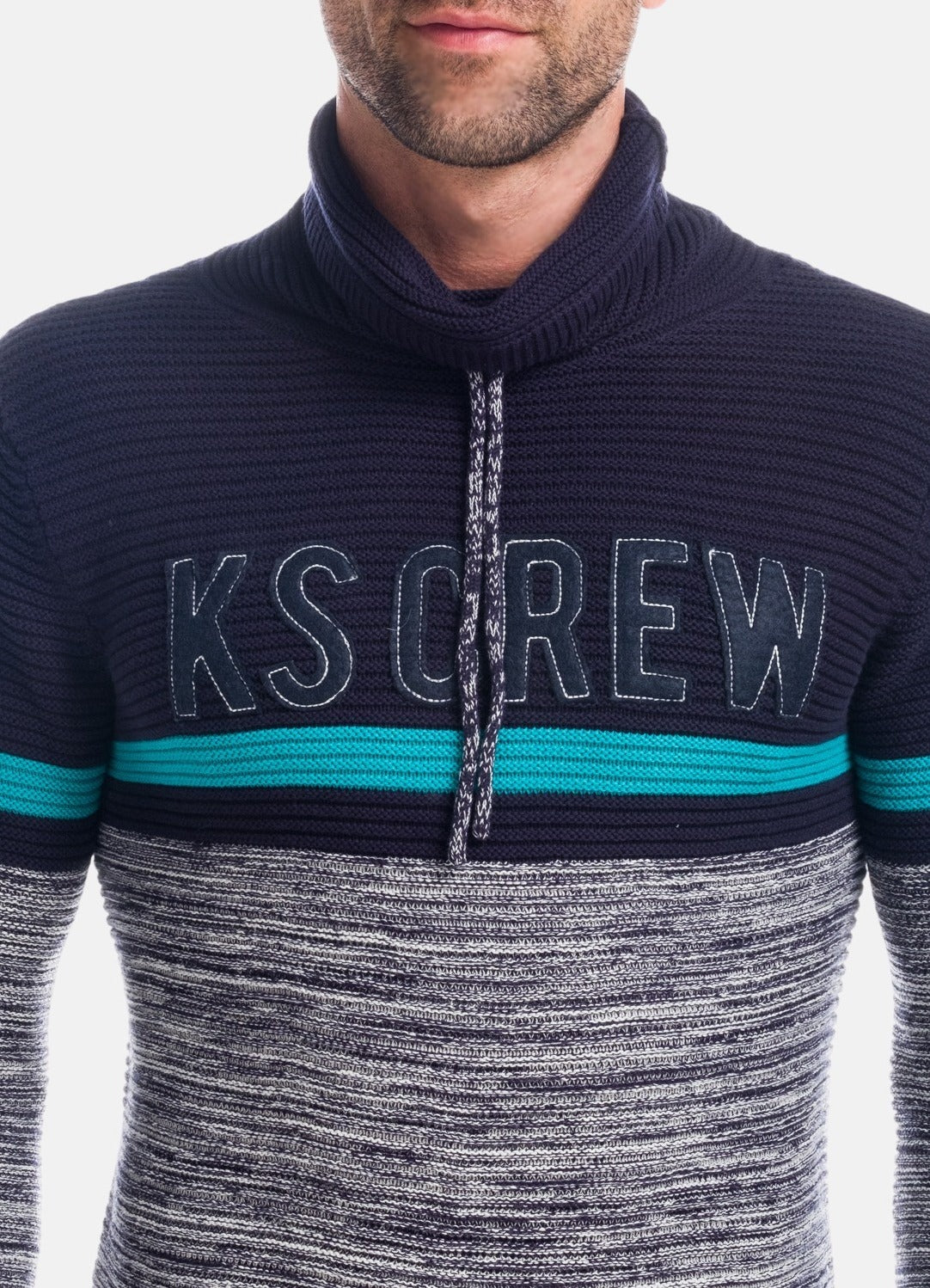 Pull en maille rayée