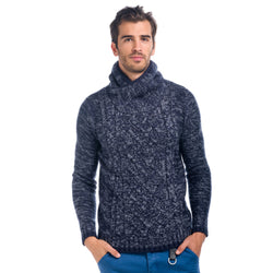 Jersei de punt gruixut coll smoking home navy - Koroshi 1821TR30
