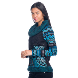 Aqua women's long sleeve turtleneck t-shirt - Koroshi 1822ML07