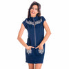 Abito in denim con paillettes fantasia