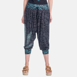 Pantalons pirata estampat estil harem dona negre - Koroshi 1912PS33