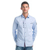 Camicia oxford con testo stampato