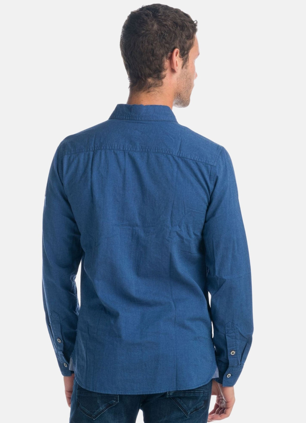 Camicia oxford con testo stampato