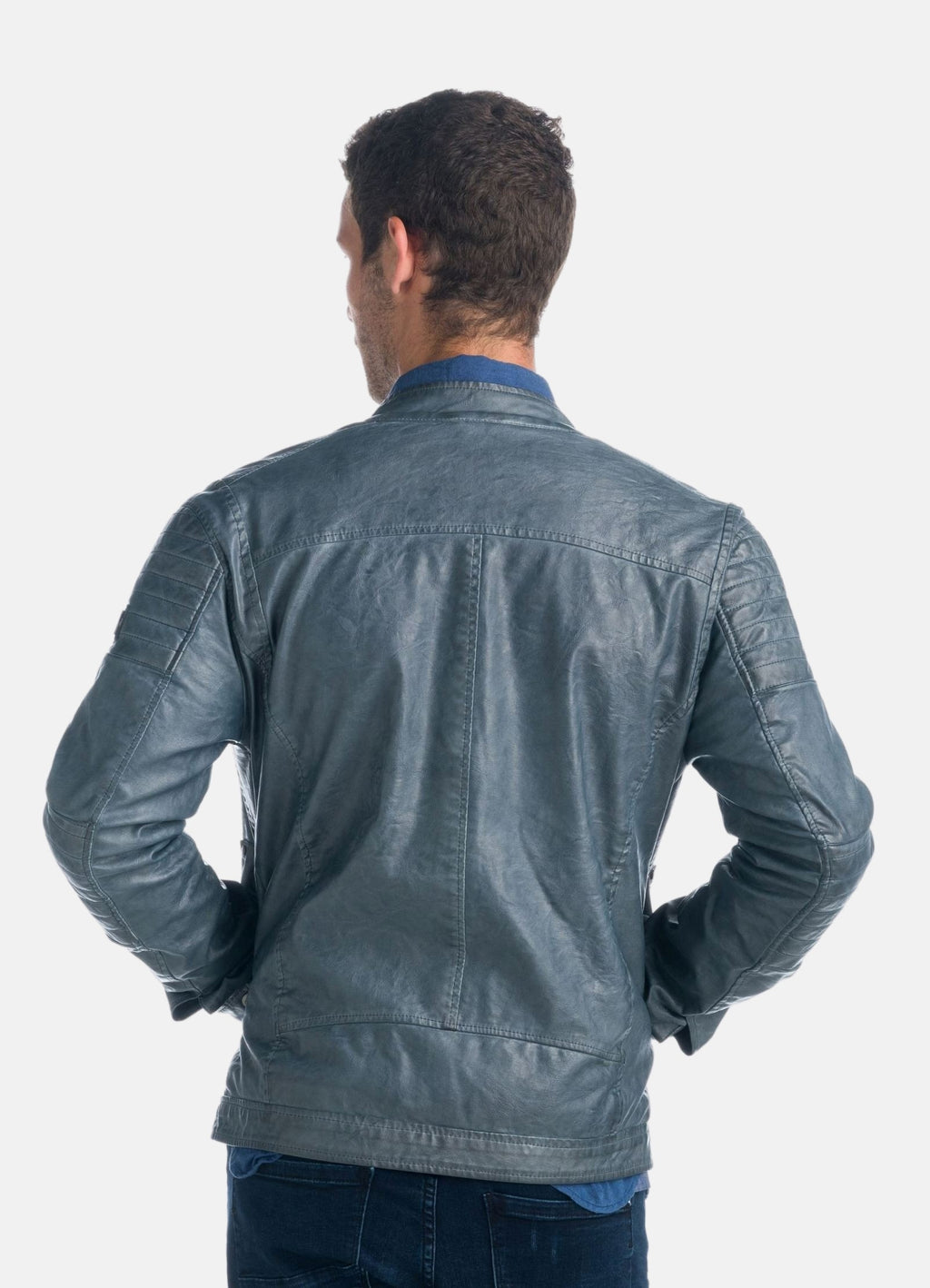 Cazadora efecto piel