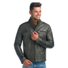 Chaqueta cazadora efecto piel hombre