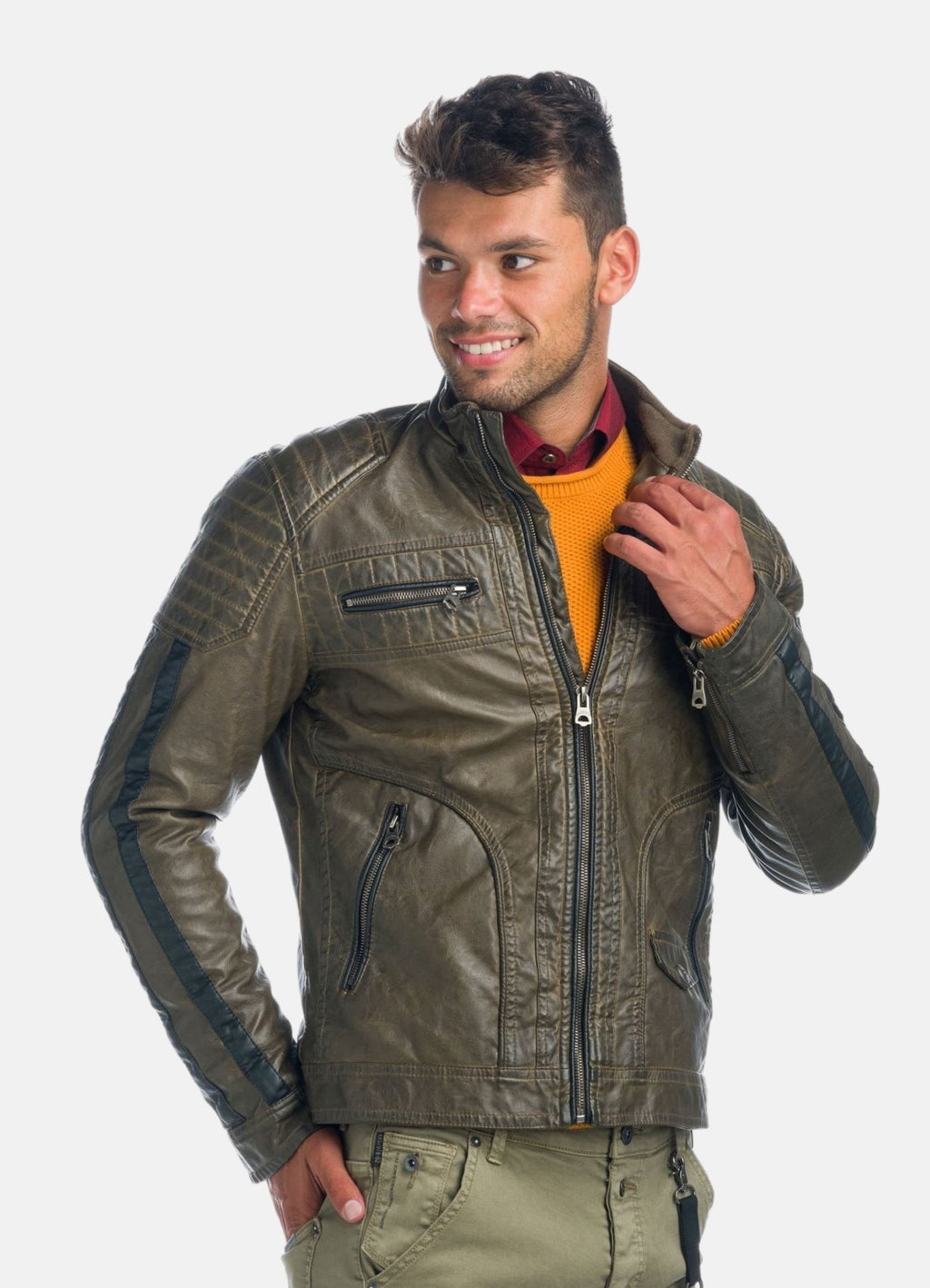 Herrenjacke in Lederoptik