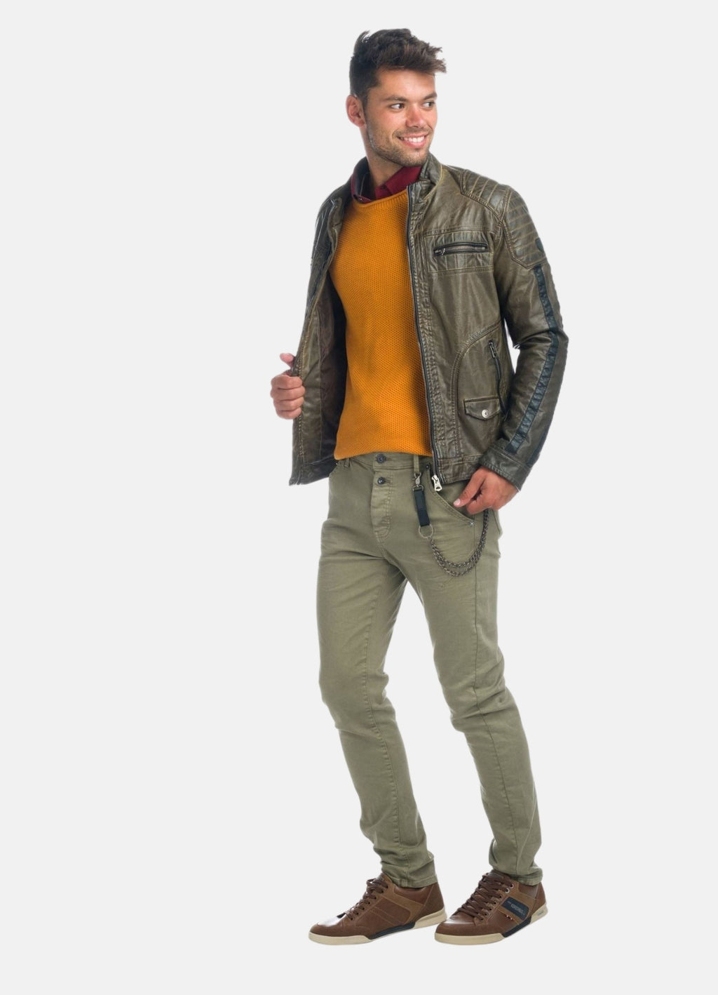 Herrenjacke in Lederoptik