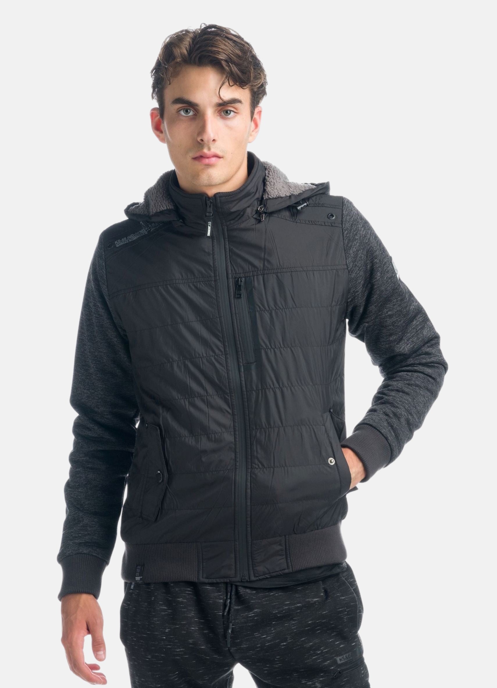 Chaqueta manga larga combinada